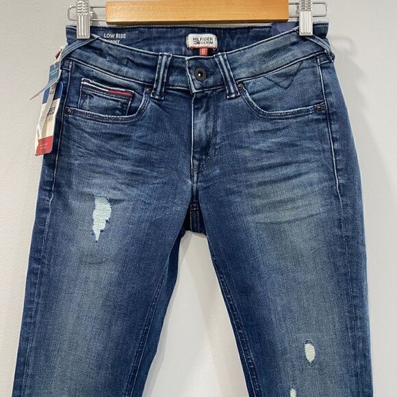 NWT Tommy Hilfiger Denim Sophie Low Rise Ripped Skinny Jeans - Picture 3 of 13